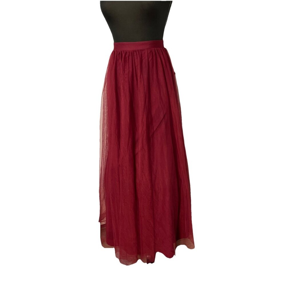 Blondie Nites By Stacy‎ Sklar Juniors Sz 1 Mesh Ball Gown  Wedding Maxi Skirt